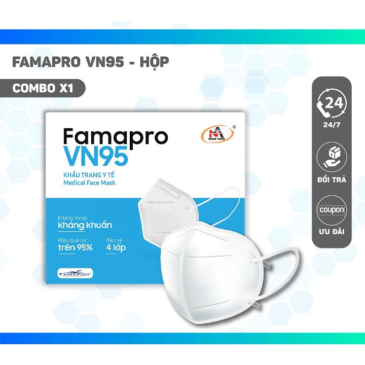 Khẩu Trang VN95 KHÔNG VAN FAMAPRO NAM ANH CHÍNH HÃNG