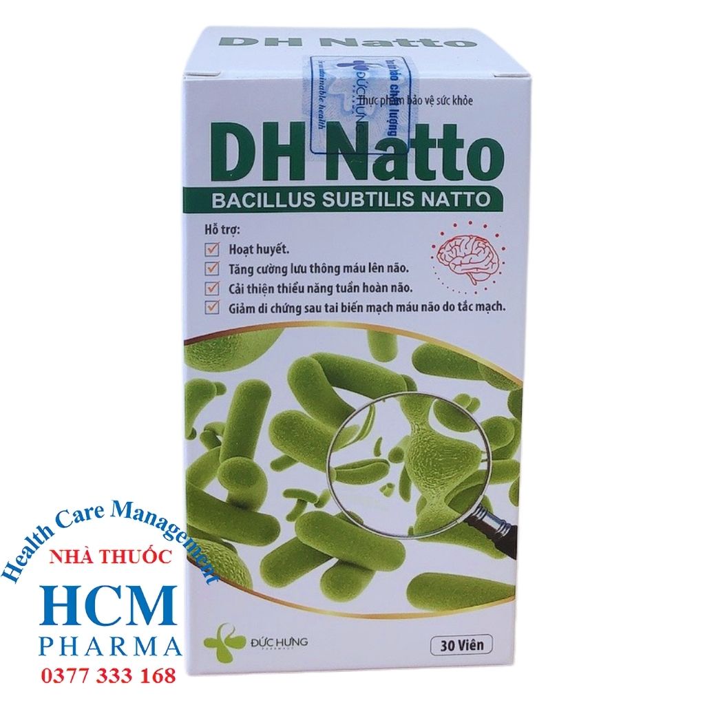 Ngăn ngừa tai biến, hỗ trợ thiểu năng tuần hoàn não - DH NATTO - Tăng cường lưu thông máu lên não DHG06