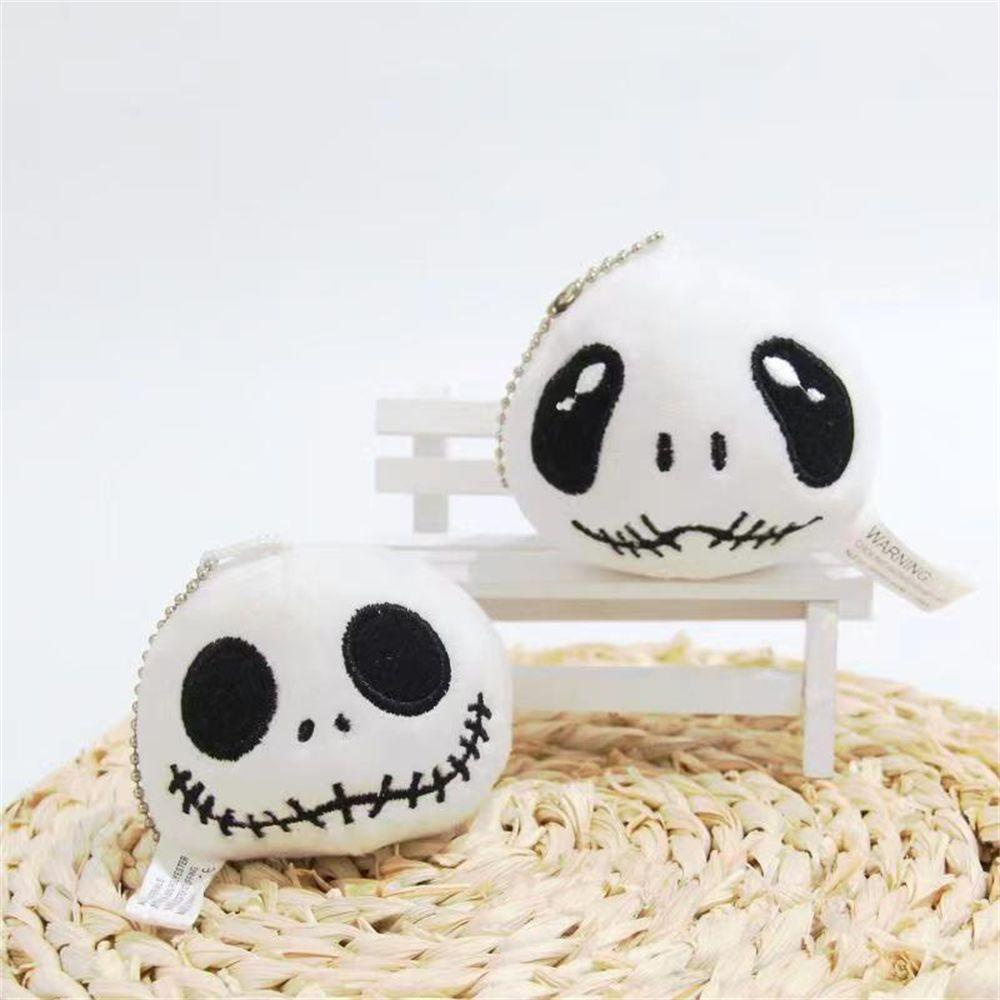 Móc Khóa Nhồi Bông Hình Đầu Lâu Hoạt Hình Phong Cách Halloween