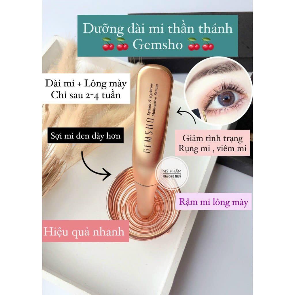 [CHÍNH HÃNG] Serum dưỡng mi kích thích mọc mi dài mi nhanh GEMSHO