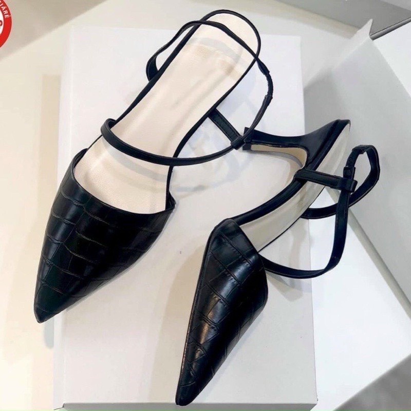 ZZ99- Giày cao gót nữ kiểu công sở, sandal 7 phân gót nhọn slingback 3 màu sang chảnh- AT800