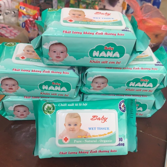 Giấy Ướt Baby Nana Gói 100 Miếng