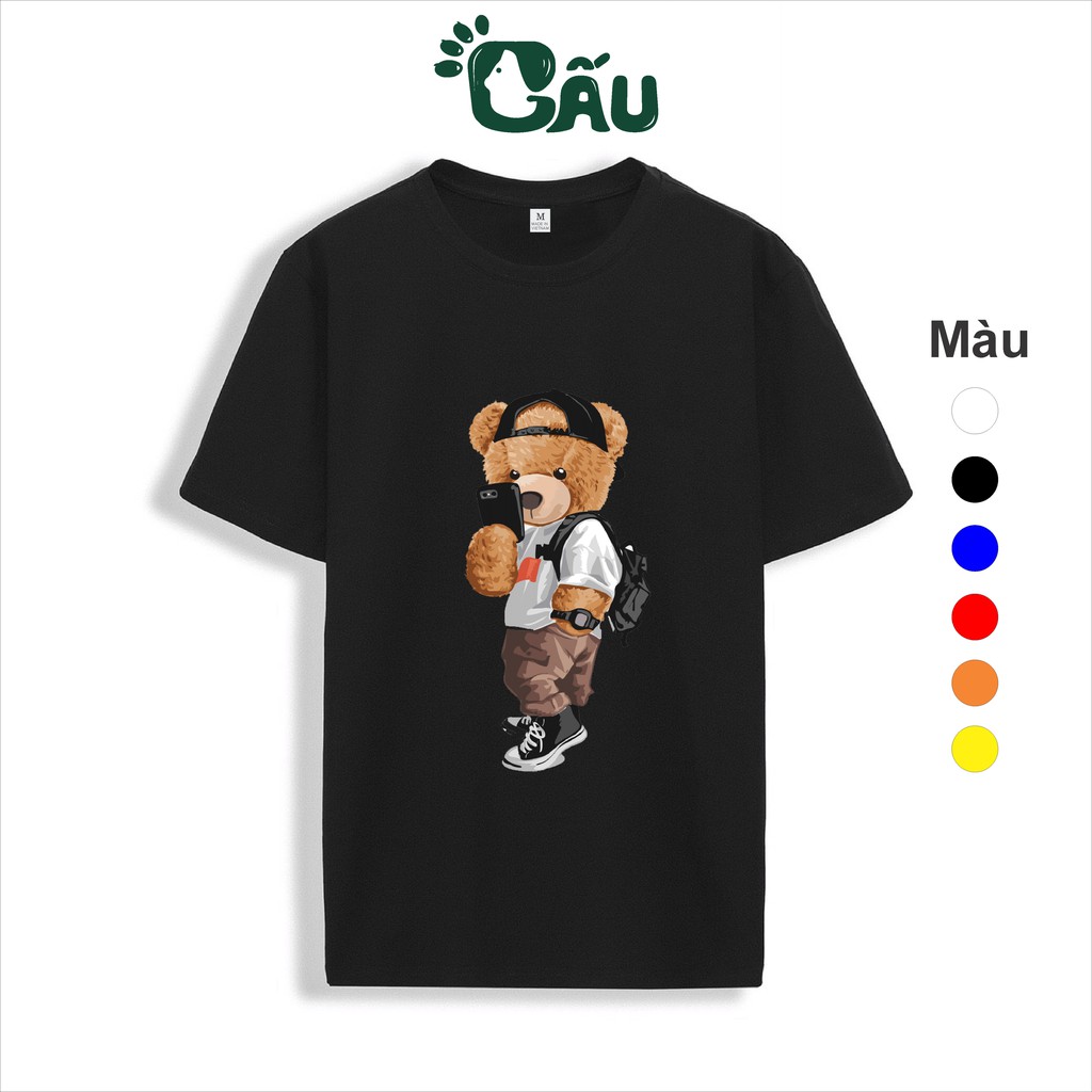 Áo thun nam GẤU 194 - MEN cổ tròn tay ngắn vải coton co dãn, dày dặn, form regular fit - Gấu Teddy Ngầu | BigBuy360 - bigbuy360.vn