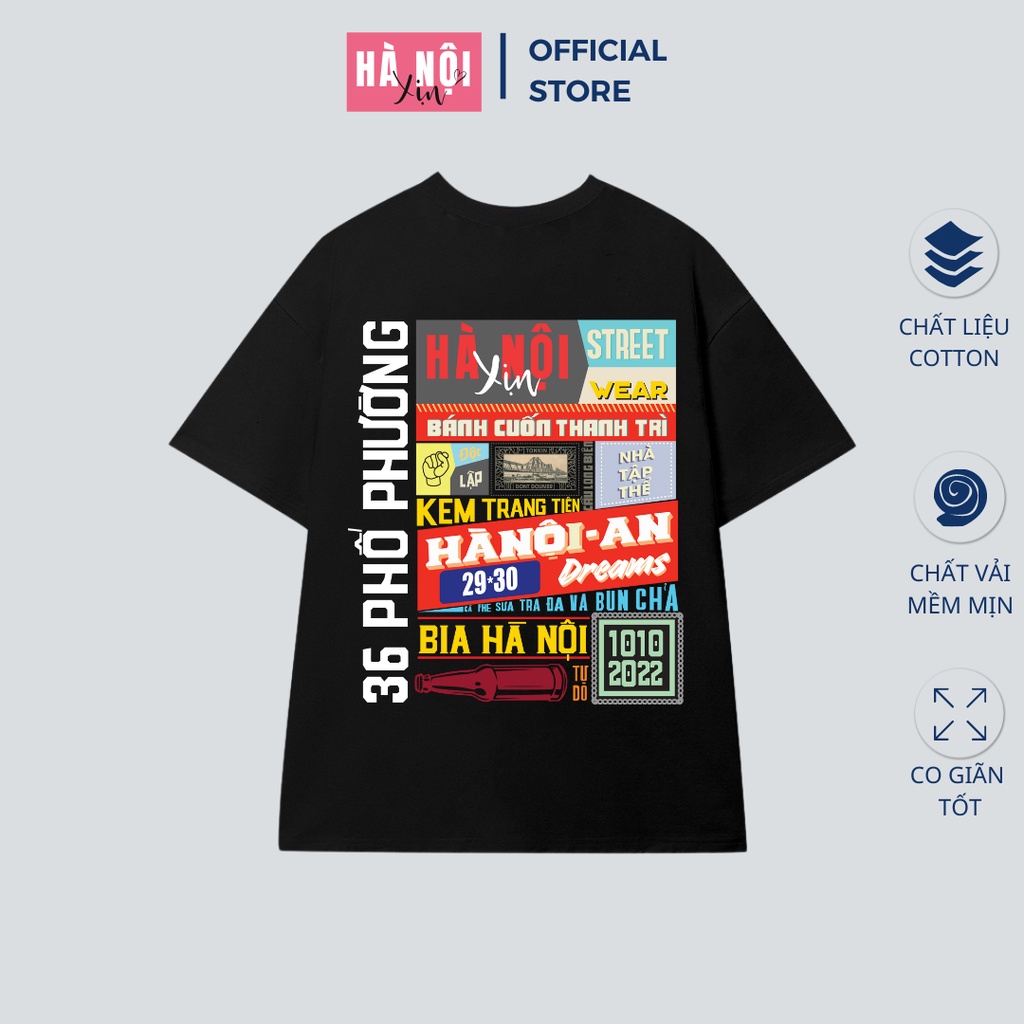 Áo thun nam nữ Unisex in HÀ NỘI XỊN phiên bản Premium Cao Cấp Chất Liệu 100% Cotton mềm mại, thoáng mát | BigBuy360 - bigbuy360.vn