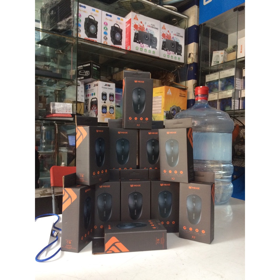 Chuột máy tính Mixie X2 có dây cho máy tính, latop chính hãng BH 12 tháng