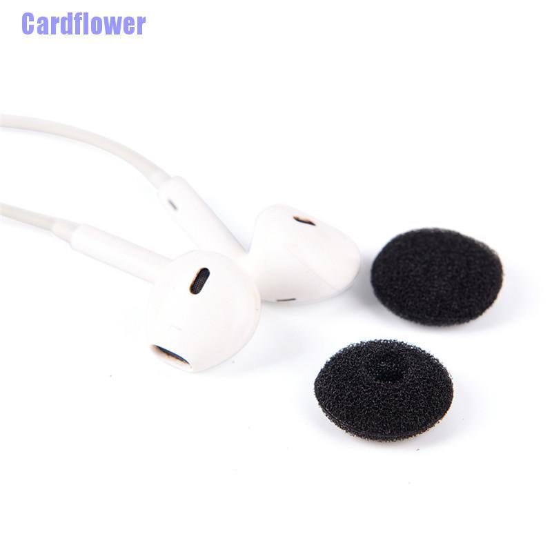 Cardflower  30PCS Black Soft Foam Sponge Ear Pad Earbud Cap For Headphone Earphone Cover