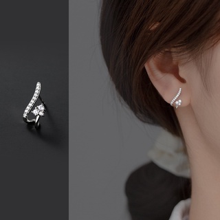 Bông tai bạc nữ H.A.S hình hoa đính đá Cz cá tính - HBT241