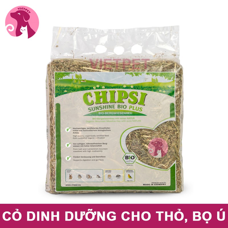 Cỏ Chipsi Sunshine Bio cho thỏ bọ ú (NK Đức) (Thức ăn dinh dưỡng)