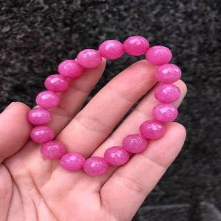 VÒNG TAY ĐA HỒNG RUBY CẮT GIÁC 10LY