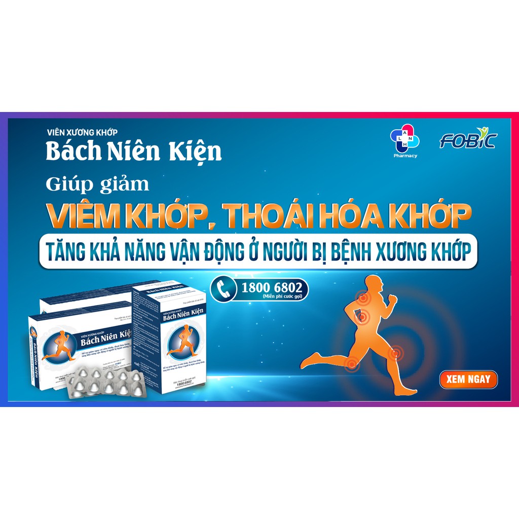 BÁCH NIÊN KIỆN (20 viên) - Giúp giảm viêm khớp, thoái hóa khớp, tăng khả năng vận động ở người bị bệnh xương khớp.