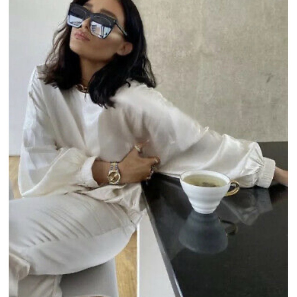 Quần jogger Zara HIGHT-WAIST SATIN JOGGERS PANT dư xịn