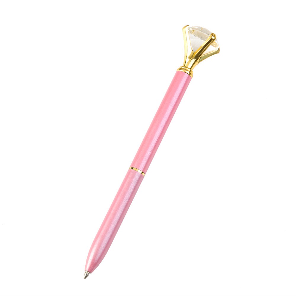 1 Bút Bi Kim Loại Đính Pha Lê Lấp Lánh