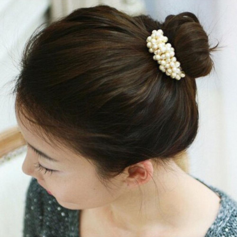 PINEVN Dây Buộc Tóc Đính Hạt Và Hoa Nhã Nhặn