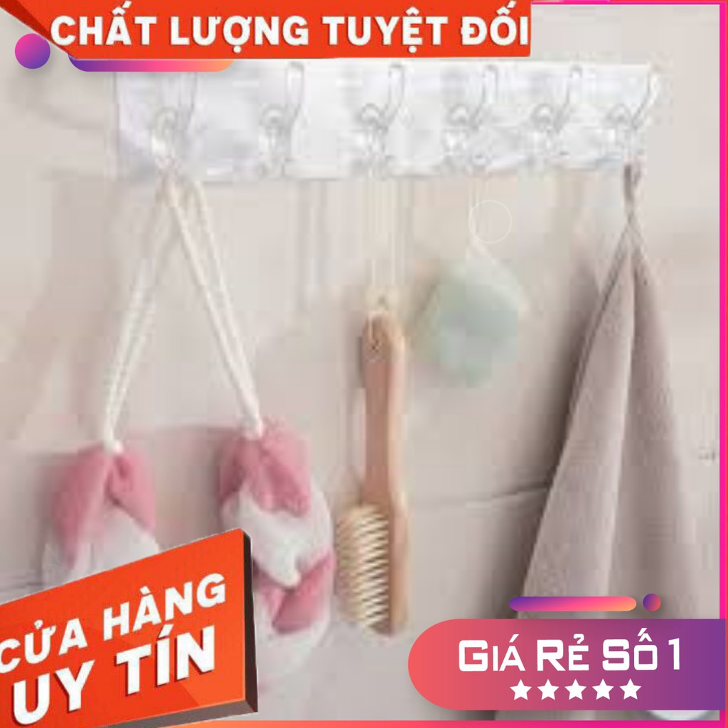 MÓC DÁN TƯỜNG TRONG SUỐT 6 NHÁNH SIÊU TIỆN LỢI