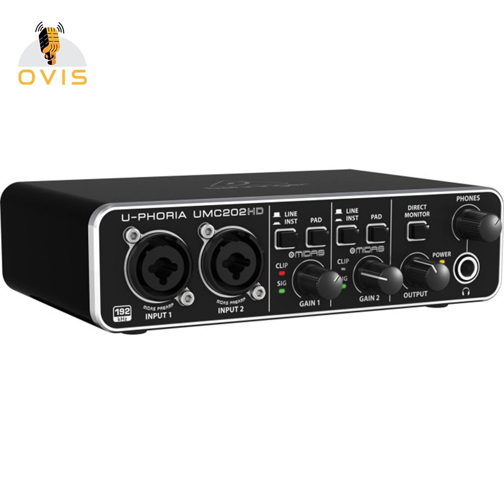 Behringer U-PHORIA UMC202HD | Sound Card Thu Âm Và Làm Nhạc