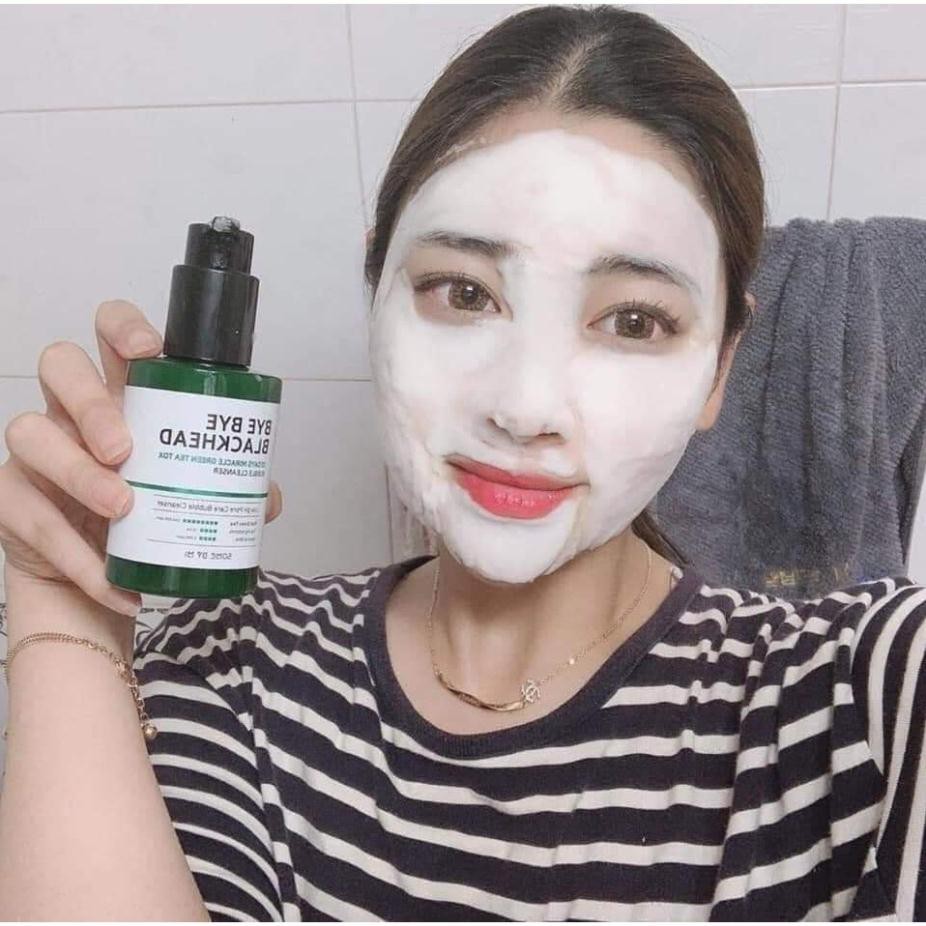 Sữa Rửa Mặt Sủi Bọt Loại Bỏ Mụn Đầu Đen Some By Mi Bye Bye Blackhead 30 Days Miracle Green Tea Tox Bubble Cleanser 120g | BigBuy360 - bigbuy360.vn