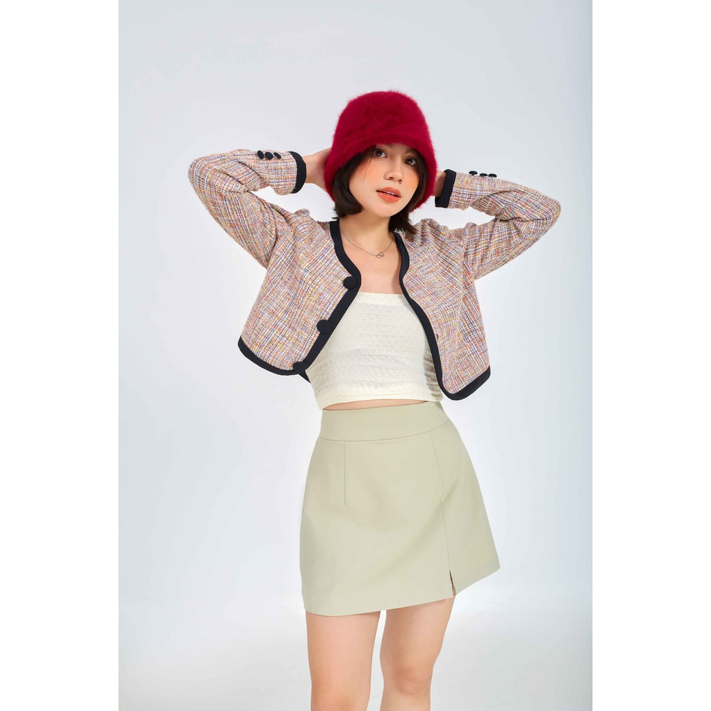 Áo khoác dài tay thu đông tweed Jacket By Gum