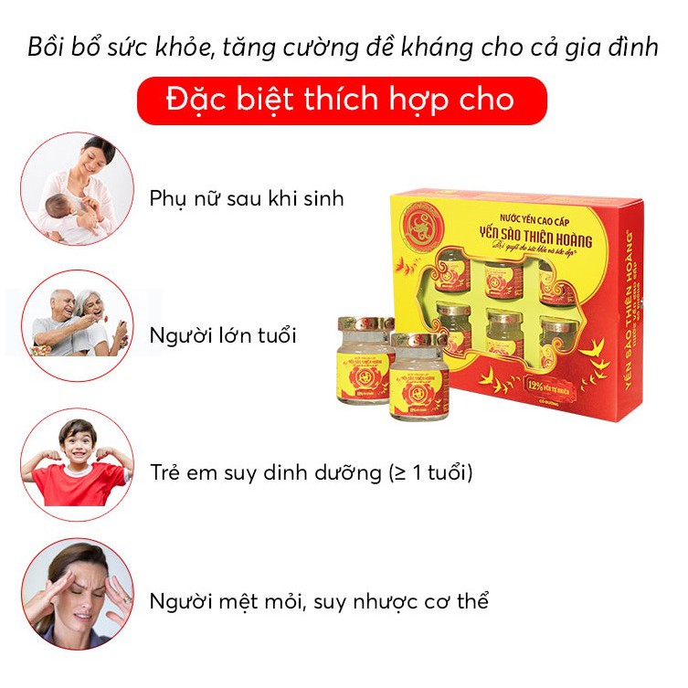 2 HỘP YẾN SÀO THIÊN HOÀNG CAO CẤP KHÔNG KÈM TÚI GIẤY