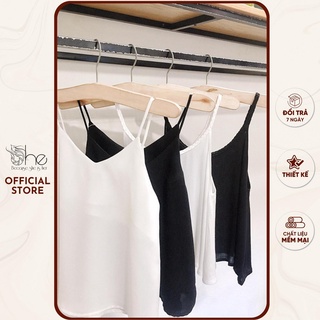 Áo hai dây lụa cổ V SA62
