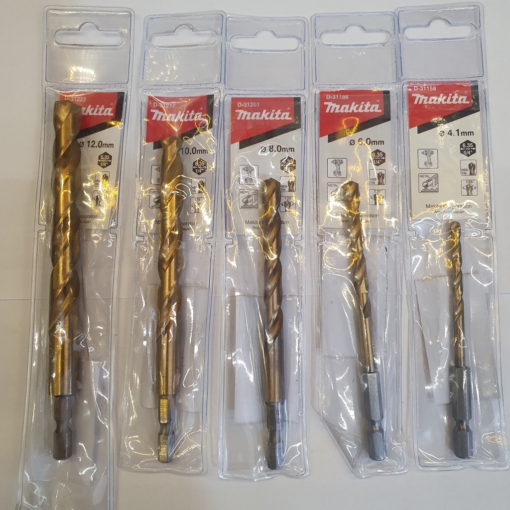 Mũi khoan sắt chuôi lục giác Makita 12,10,8,6,5,4mm