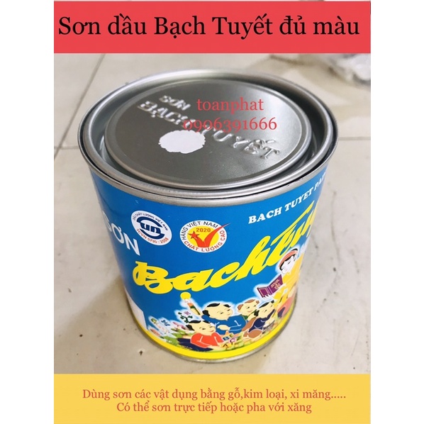 Sơn dầu Bạch Tuyết 1kg đủ màu| sơn kim loại, sắt, gỗ,nhôm...