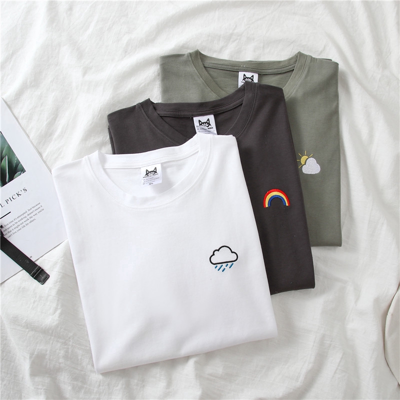 Áo thun SUXI tay ngắn form rộng theo phong cách hàn quốc