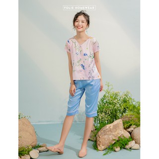 Folie Homewear đồ mặc nhà áo tay ngắn quần lửng FB82.2