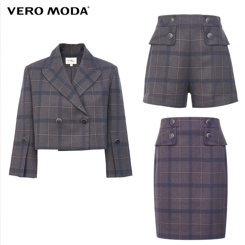 Áo khoác blazer jean sọc form ngắn ngang eo tay lỡ - Vero Moda cá tính đẳng cấp | BigBuy360 - bigbuy360.vn