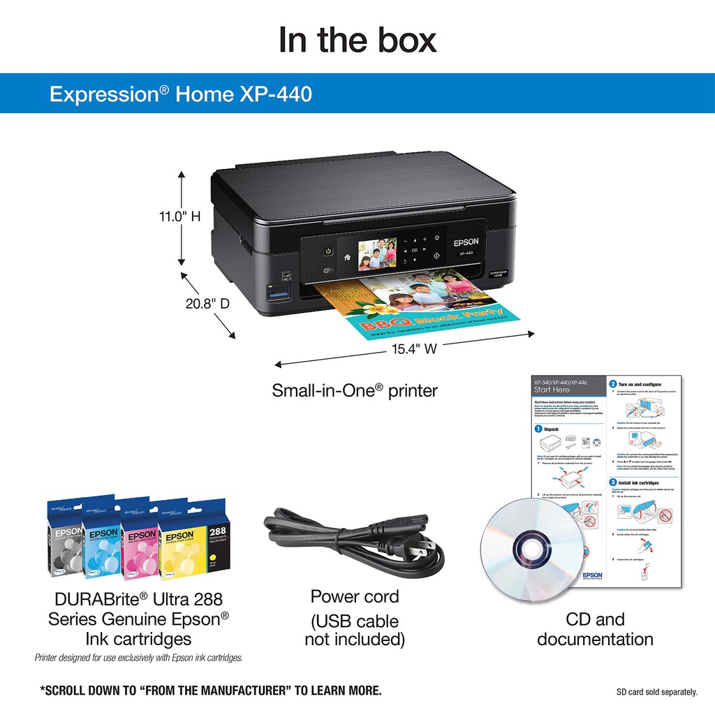 { Mới 100% } Máy in phun màu Epson đa năng có in wifi XP - 440