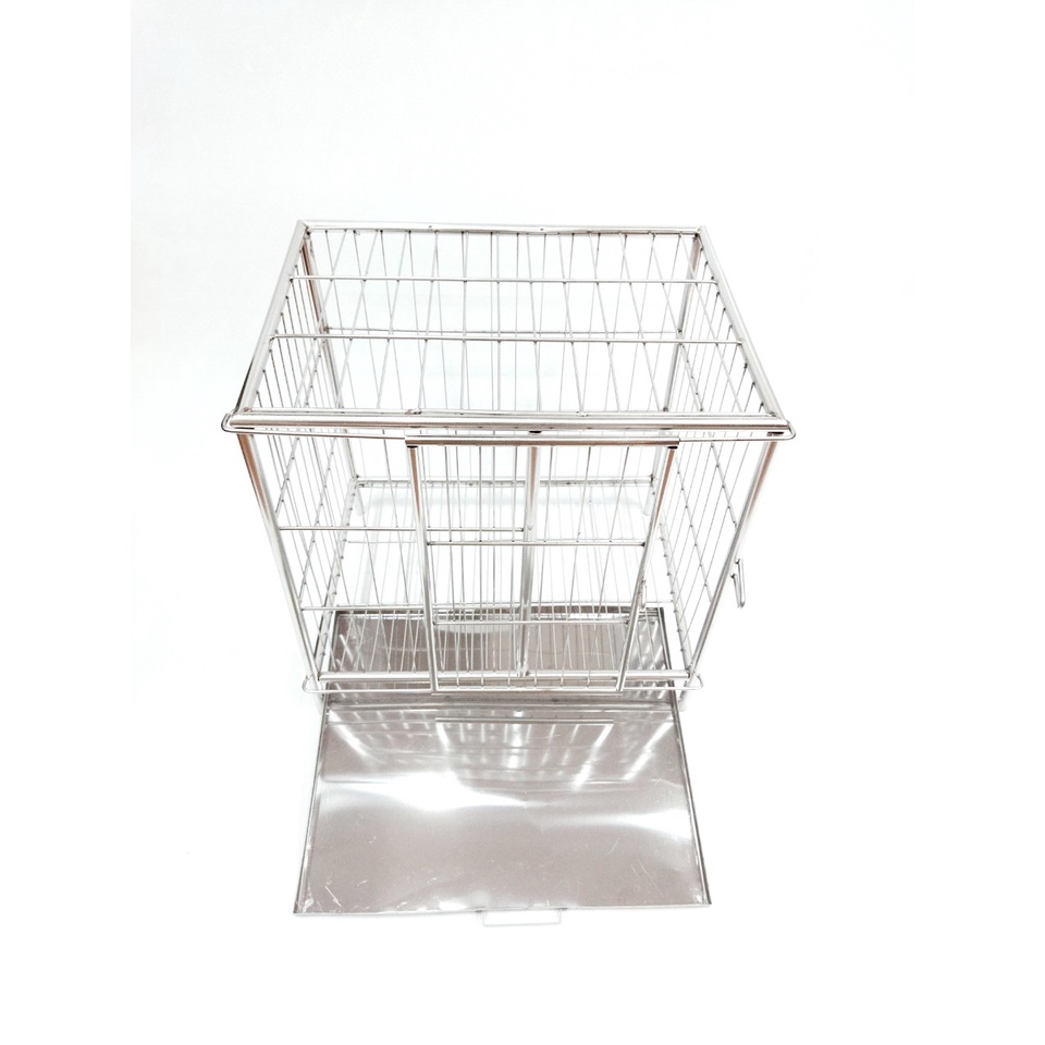 Lồng Chó Inox Mái Vuông