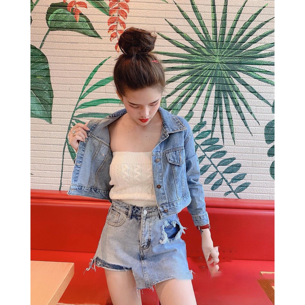 🌟HCM🌟🌺FREESHIP 99K🌺️⚡ Hot Hot Sale Áo Khoác Jeans Nữ A16⚡ <--- Linh Store