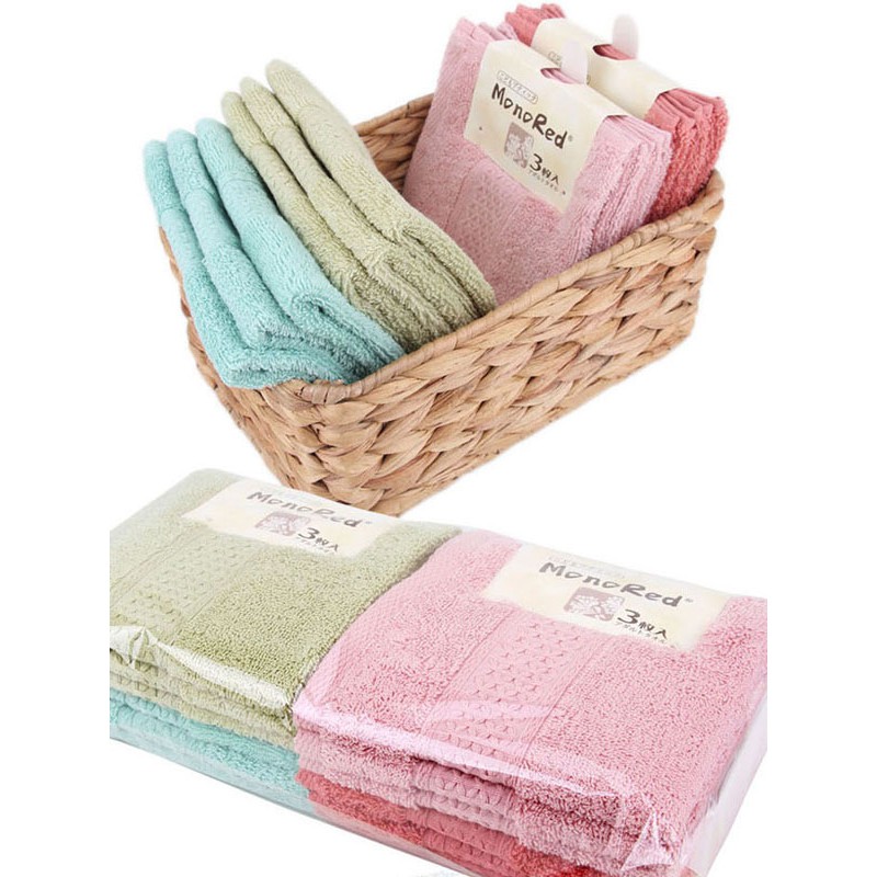 Set 3 khăn mặt 100% Cotton xuất Nhật cao cấp (Kho giá gốc)