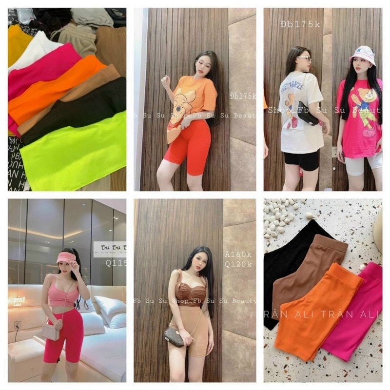 Quần legging ngố Maika nâng mông co dãn 4 chiều, quần biker lửng nữ 💜💜💜💜