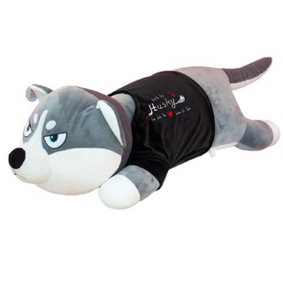 Gấu Bông Chó, Mèo Husky, Alaska 100% Bông Gòn Cao Cấp - Vải Nhung Co Dãn 4 Chiều - Giá Tại Xưởng