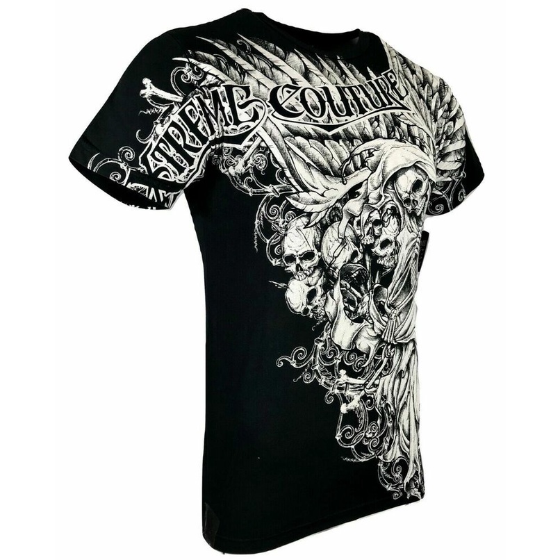 XTREME Áo Thun Đen In Hình Đầu Lâu NEMESIS Cá Tính Cho Nam Size S-5XL