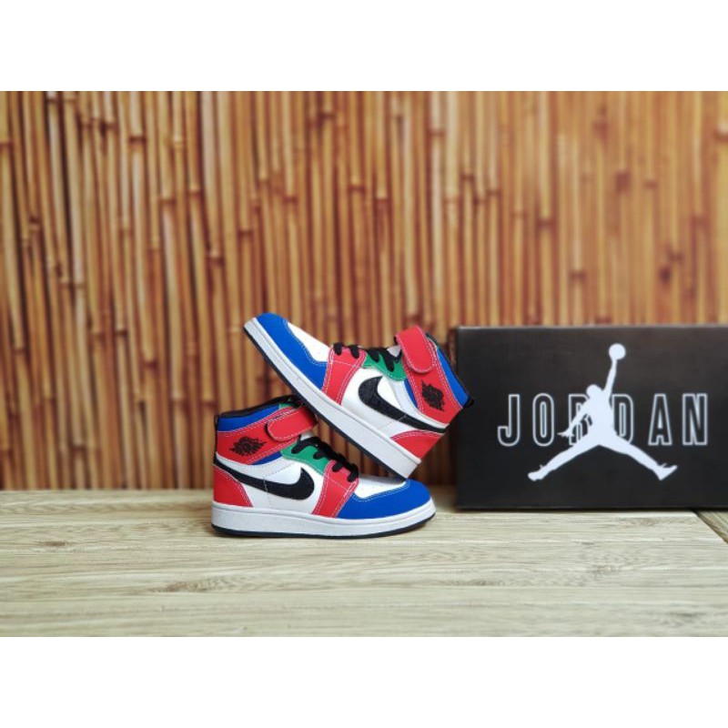 Giày Thể Thao Nike Air Jordan 1 Màu Xanh Chất Lượng Cao Cho Bé
