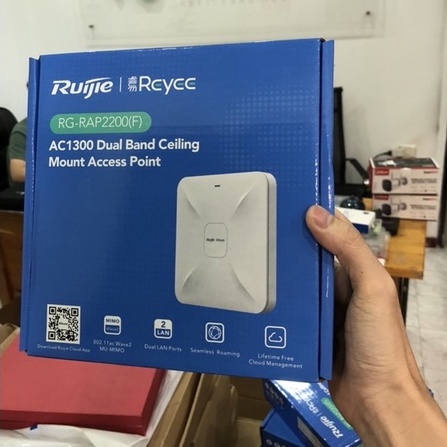 Bộ phát Wifi ốp trần hoặc gắn tường RUIJIE REYEE RG-RAP2200(F) - Hàng chính hãng - Bảo hành 3 năm