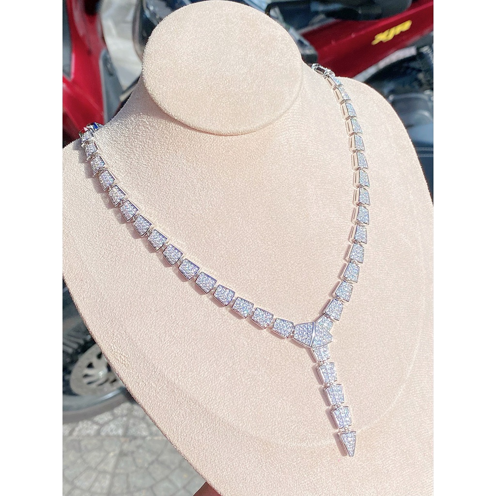 Dây chuyền đính đá UHA mạ vàng 18K - vàng trắng DC26