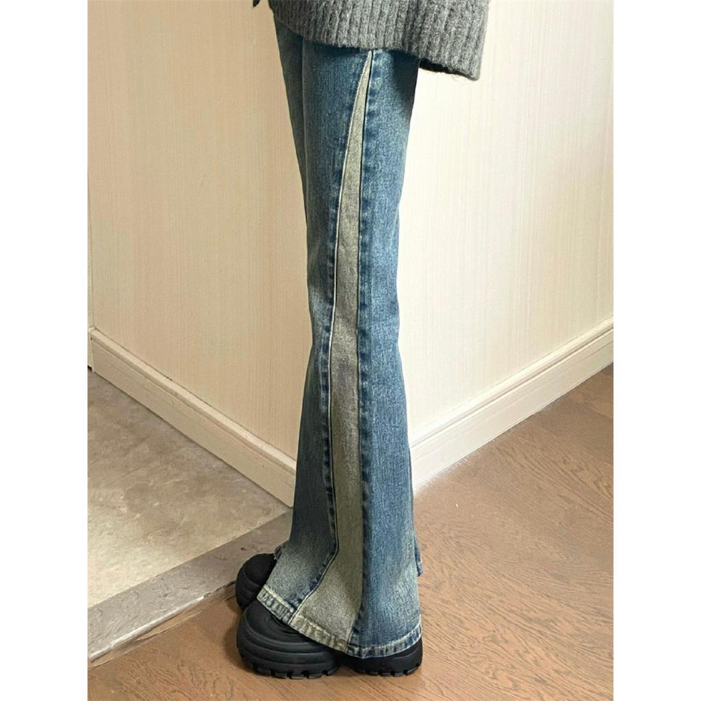 qkoole  Quần jeans Ống Loe Lưng Cao Thời Trang Mùa Hè Mới Cho Nữ