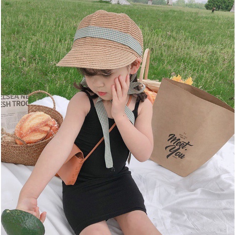 Đầm Ôm Hai Dây Thời Trang Mùa Hè Cho Bé Gái