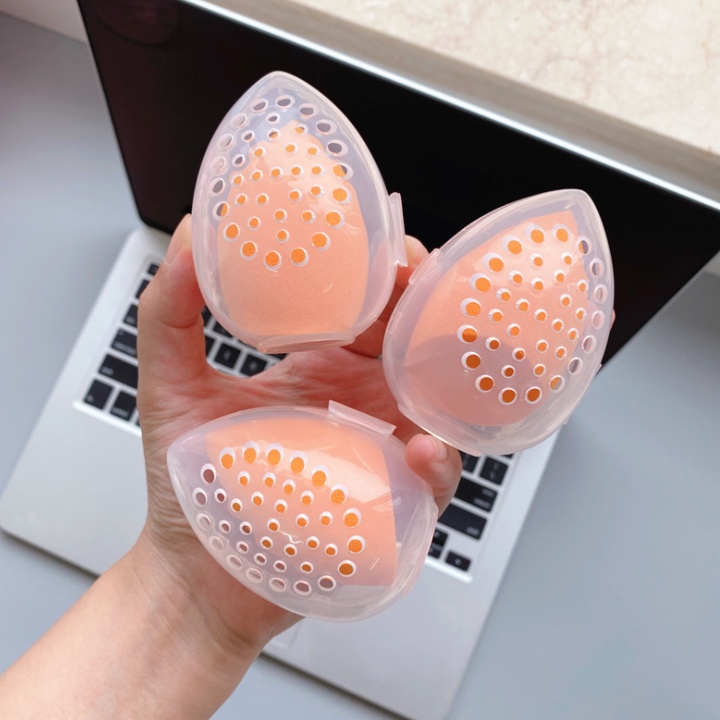 1 Hộp Đựng Mút Trang Điểm Hình Trứng Thoáng Khí