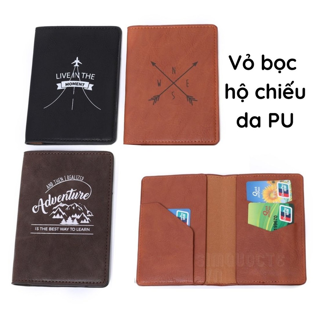 Vỏ bọc hộ chiếu Bao da passport bằng da chống thấm nước