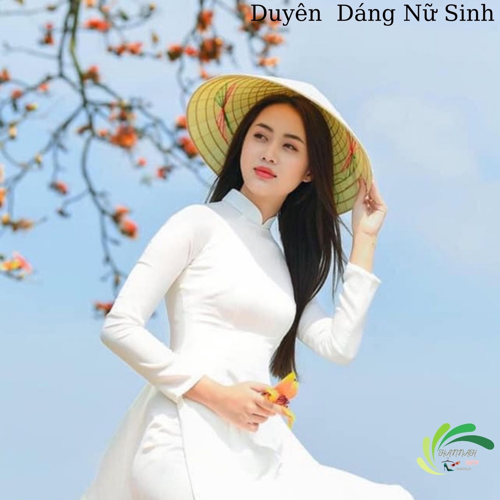 Áo Dài Trăng Học Sinh May Sẵn Giá Rẻ nhà Hannah.Shop, Ao dài đẹp, áo dài nữ sinh cấp 3. Quần áo dài học sinh