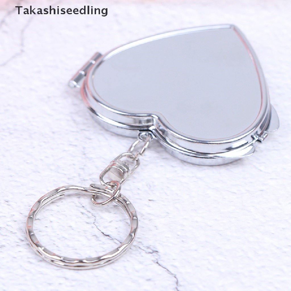 (Takashiseedling) Móc Khóa Gương Gập Bằng Kim Loại Nhỏ Gọn Mới