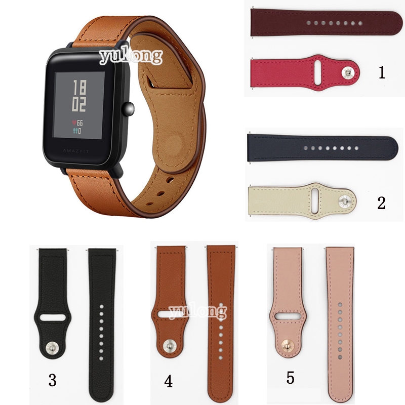 20mm Dây đeo bằng da thật cho đồng hồ thông minh Huami Amazfit Bip Lite 1S