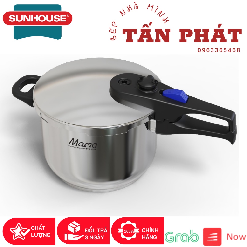 Nồi áp suất inox 304 SUNHOUSE MAMA 6L SHG9906M1 (Dùng mọi loại bếp)