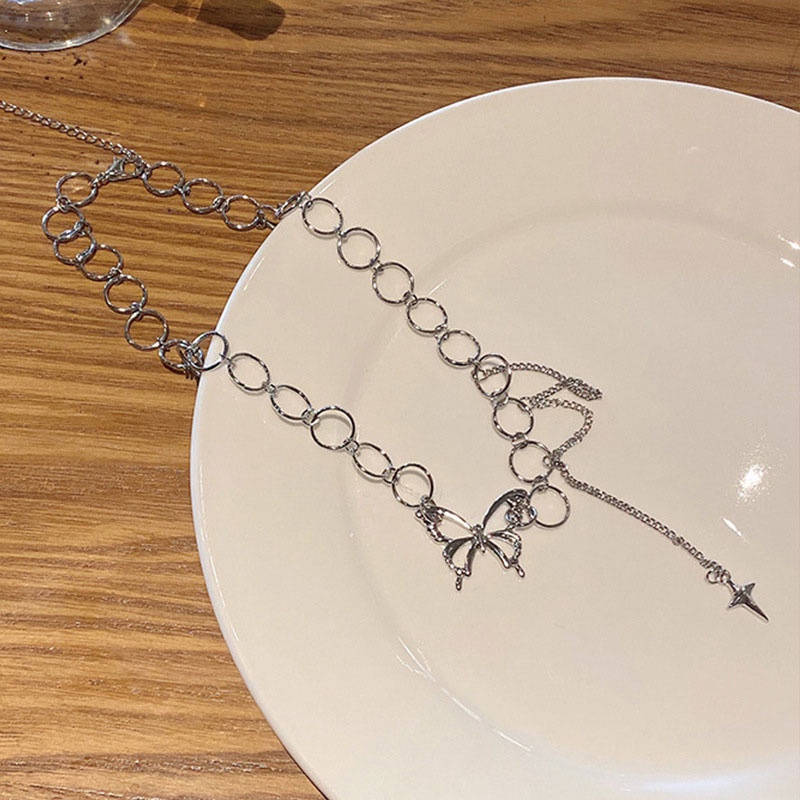 Vòng cổ nhiều lớp mặt hình bướm thời trang cho nữ