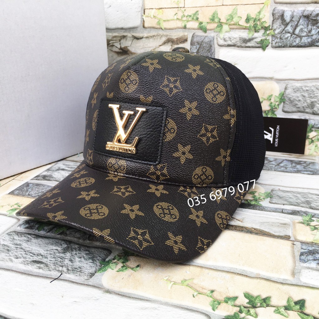 Nón Lưỡi Trai Vải Da Hiệu LOUIS VUITTON Full Tem Hàng Hiệu, Thời Trang Mũ Nón Nam Nữ HIỆU VL sang trọng đẹp mắt