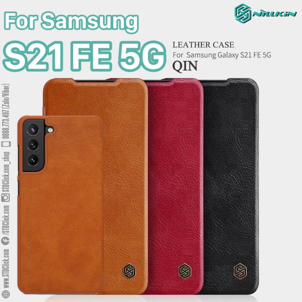 BAO DA SAMSUNG GALAXY S21 FE 5G NILLKIN QIN CHÍNH HÃNG - HÀNG CHUẨN
