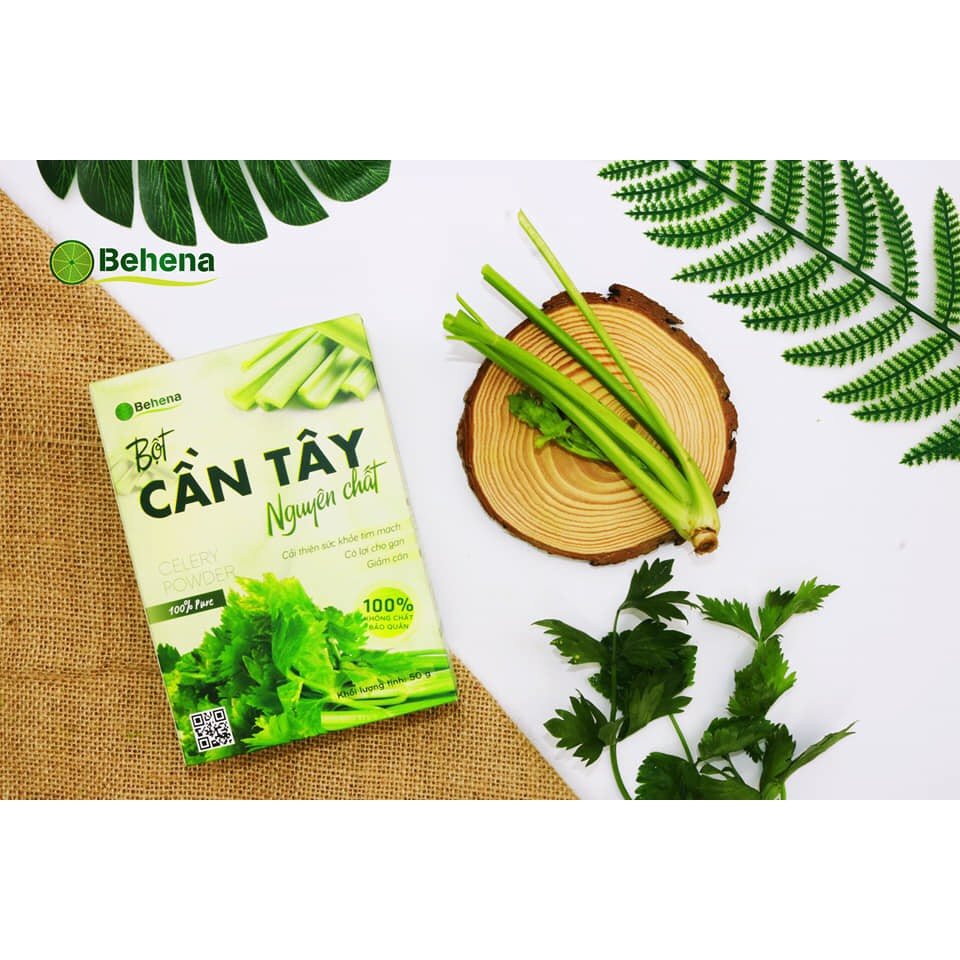 Bột cần tây NGUYÊN CHẤT Behena - detox, GIẢM CÂN đánh tan mỡ thừa, đẹp da đẹp dáng cho các chị em